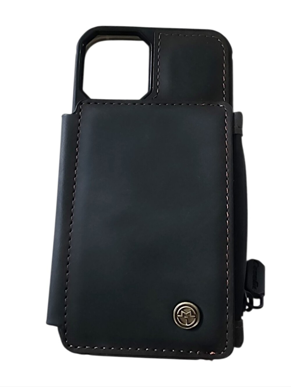 CaseMe Black Leather Wallet Case For iPhone 12 Mini